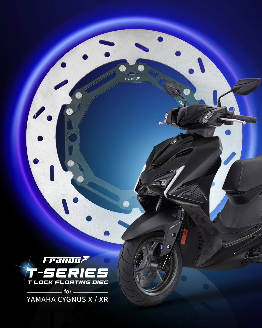 YAMAHA 勁戰七代 專用｜267mm T扣浮動碟盤 FY12T